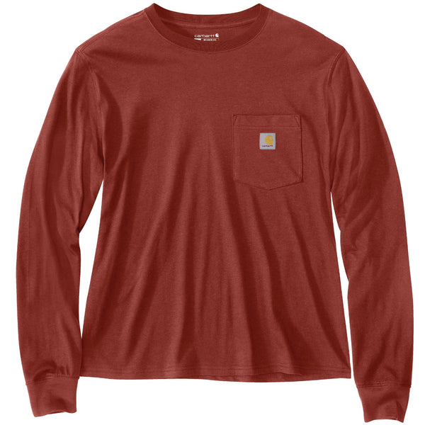 Carhartt 106121-SNSL Women's Tencel Fiber Series Loose Fit Long-Sleeve Pocket T-Shirt