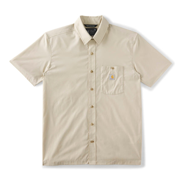 Carhartt 106141-SNSLS26 Men's Force Sun Defender Woven Relaxed Fit SS Shirt