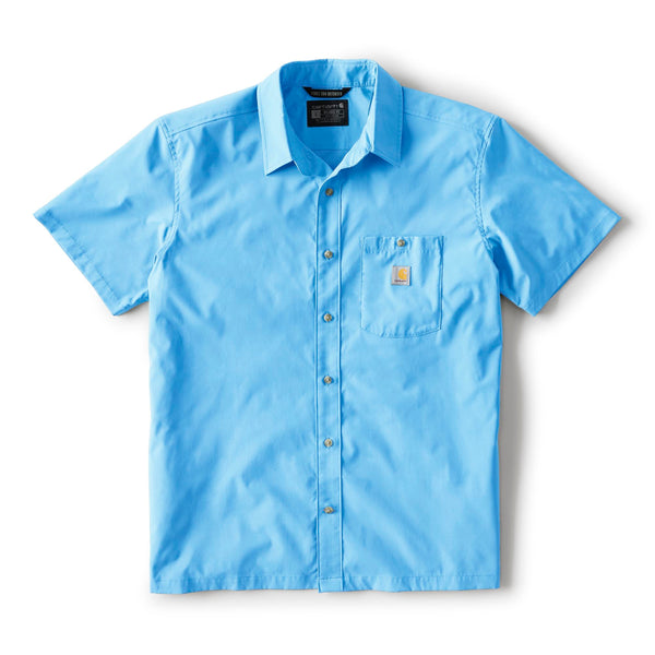 Carhartt 106141-SNSLS26 Men's Force Sun Defender Woven Relaxed Fit SS Shirt