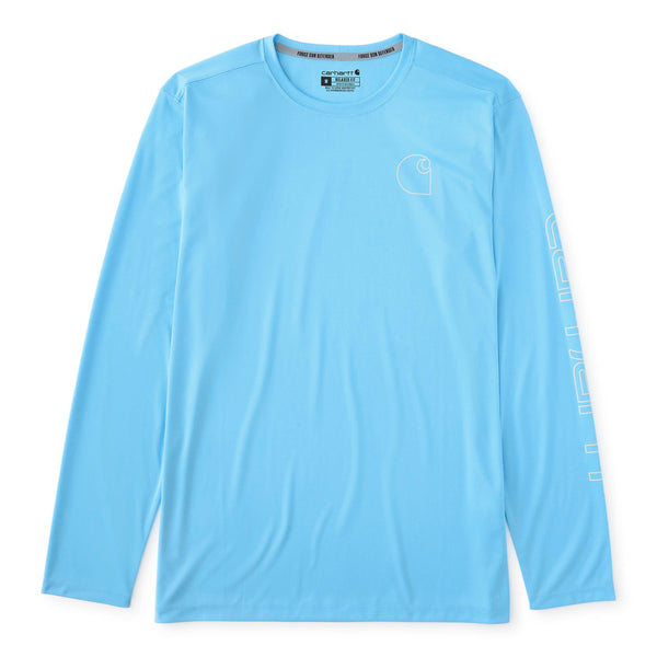 Carhartt 106164-SNSLS26 Men's Force Sun Defender Lightweight LS Logo Graphic T-Shirt