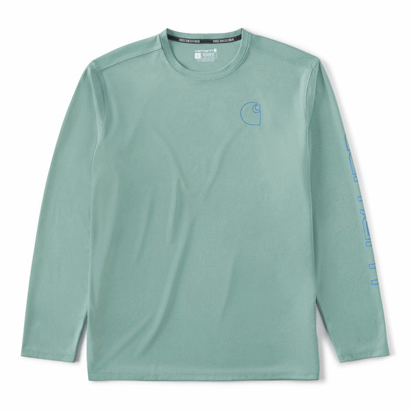 Carhartt 106164-F26 Men's Force Sun Defender Relaxed LS Logo T-Shirt