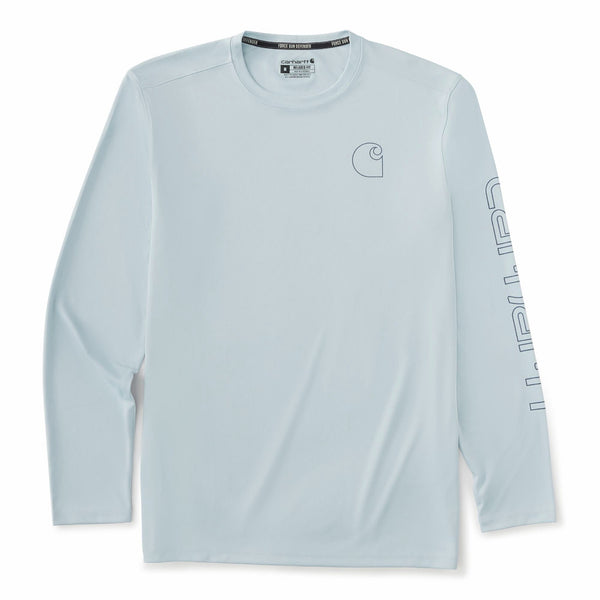 Carhartt 106164-F26 Men's Force Sun Defender Relaxed LS Logo T-Shirt
