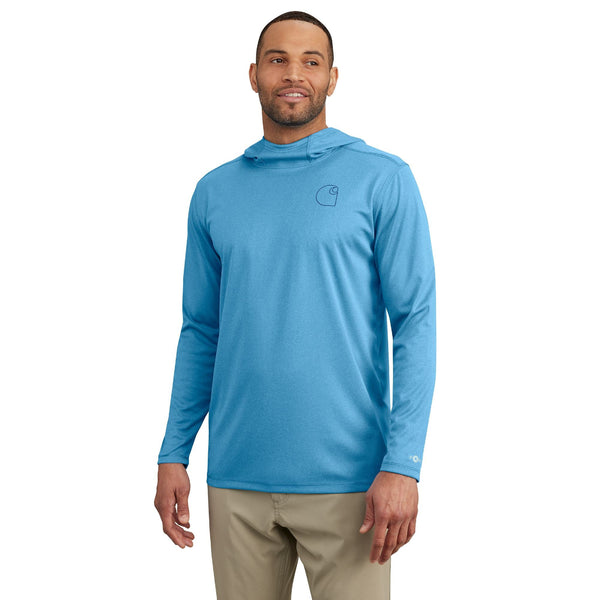 Carhartt 106165-SNSL Men's Force Sun Defender Lightweight LS Hooded Logo Graphic T-Shirt - Seasonal Colors