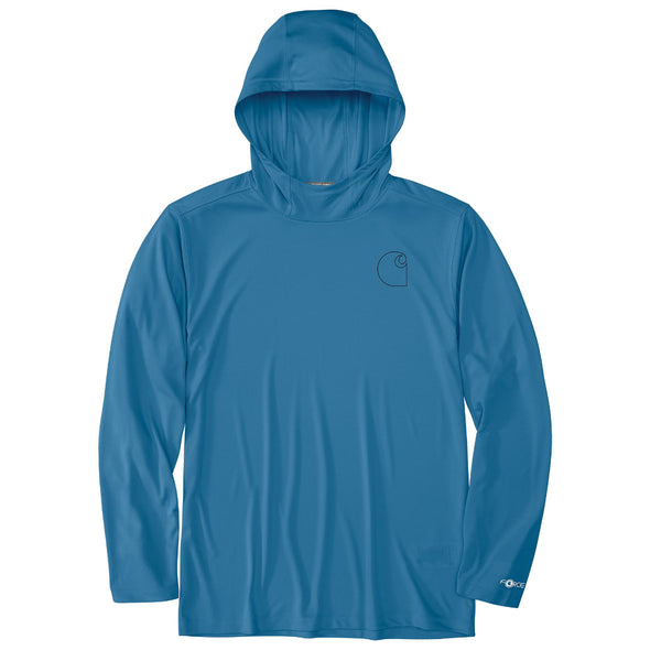 Carhartt 106165-SNSL Men's Force Sun Defender Lightweight LS Hooded Logo Graphic T-Shirt - Seasonal Colors