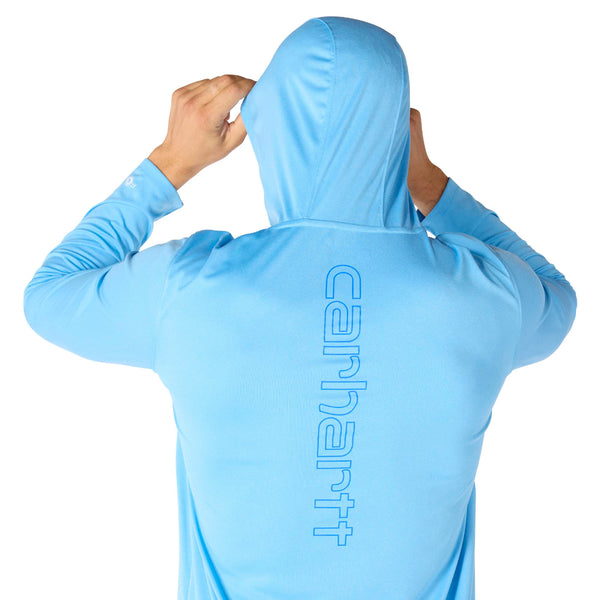 Carhartt 106165-SNSLS26 Men's Force Sun Defender Relaxed Logo Hoodie