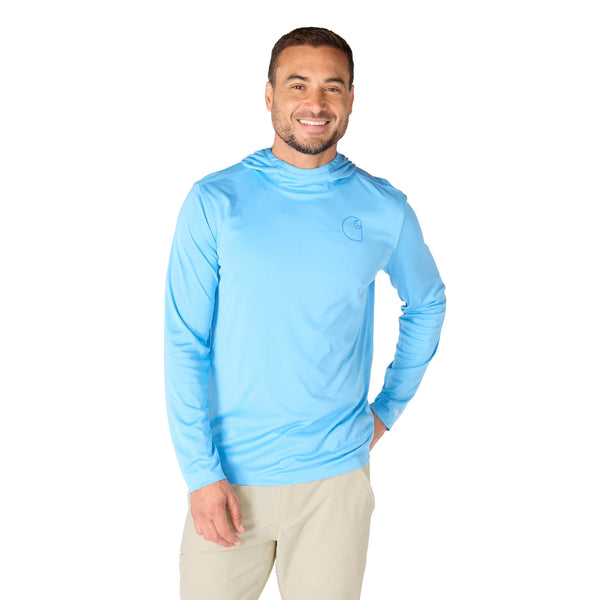 Carhartt 106165-SNSLS26 Men's Force Sun Defender Relaxed Logo Hoodie