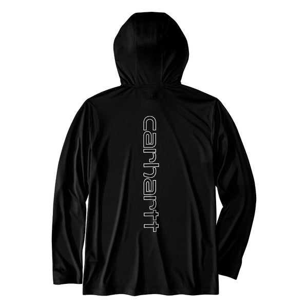 Carhartt 106165 Men's Force Sun Defender Lightweight LS Hooded Logo Graphic T-Shirt