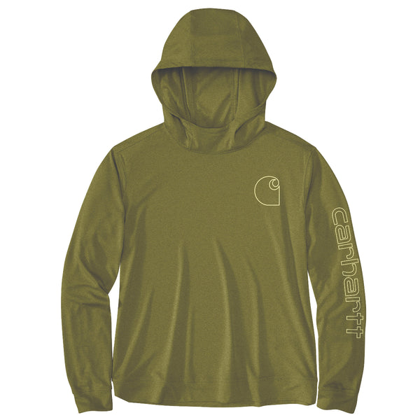 Carhartt 106236-SNSL Women's Force Sun Defender Relaxed LS Logo Hoodie
