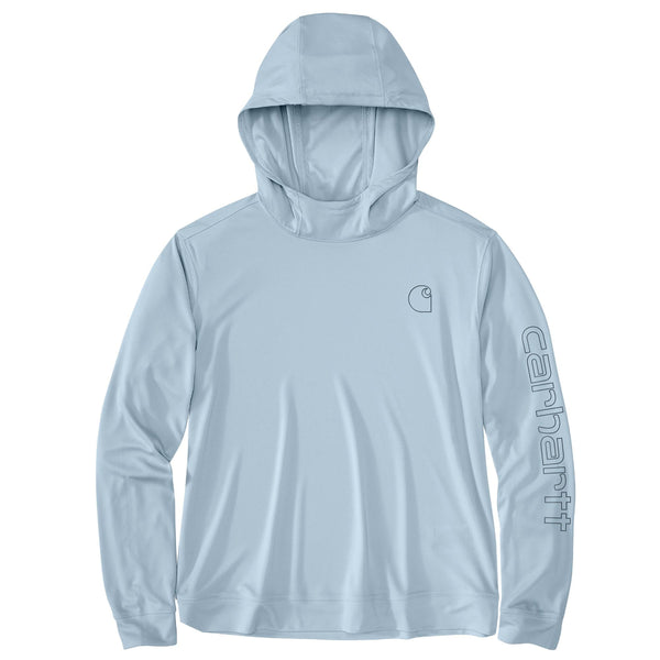 Carhartt 106236-SNSL Women's Force Sun Defender Relaxed LS Logo Hoodie