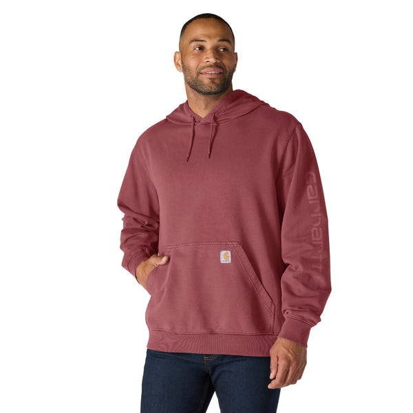 Carhartt 106253-SNSLS26 Men's Durham Garmnet Dyed Logo Sweatshirt