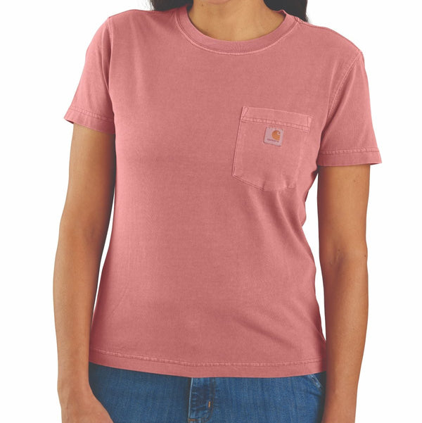 Carhartt 106272 Women's Relaxed Fit Midweight Short Sleeve Garment Dye Pocket T-Shirt