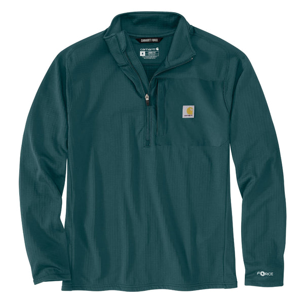 Carhartt 106423-SNSL Men's Force Relaxed Fit Mock Neck Half-Zip T-Shirt Seasonal Colors