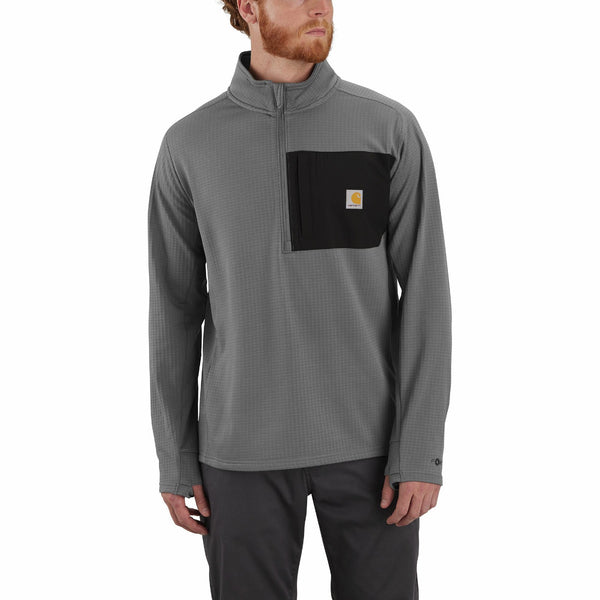 Carhartt 106423 Men's Force Ironwood Relaxed 1/2-Zip Mock Neck