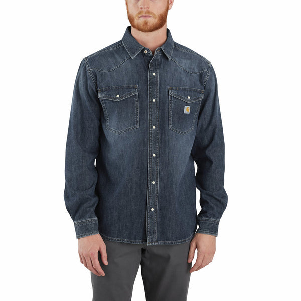 Carhartt 106429 Men's Montana Denim Relaxed LS Shirt