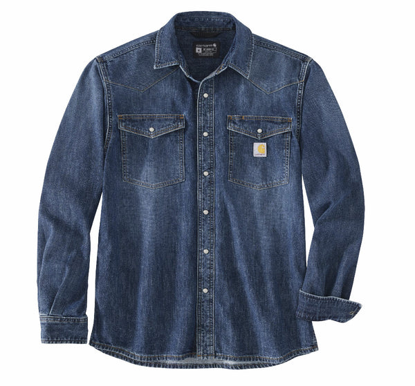Carhartt 106429 Men's Montana Denim Relaxed LS Shirt