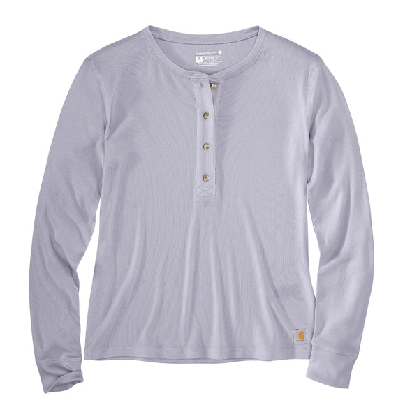 Carhartt 106480 Women's Tencel Fiber Series Relaxed Fit LS Ribbed Henley