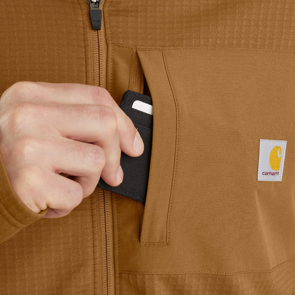 Carhartt 106625 Men's Force Relaxed Fit Full-Zip Long-Sleeve Hooded T-Shirt