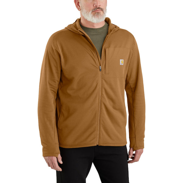 Carhartt 106625 Men's Force Relaxed Fit Full-Zip Long-Sleeve Hooded T-Shirt