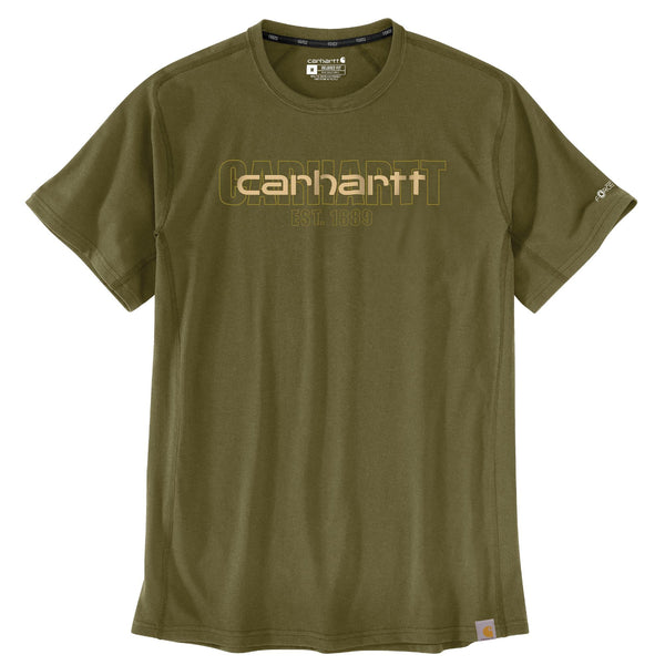 Carhartt 106653-SNSLF25 Men's Force Relaxed Fit Midweight SS Logo Graphic T-Shirt