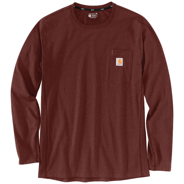 Carhartt 106656-SNSL Men's Force Relaxed Fit Midweight LS Pocket T-Shirt - Seasonal Colors