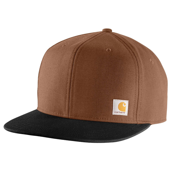 Carhartt 106665-F25 Firm Duck Flat Brim Cap