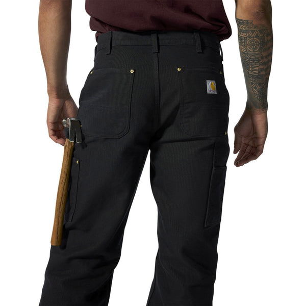 Carhartt 106679-BLK Men's B01 Loose Fit Firm Duck Double-Front Utility Work Pant - Black