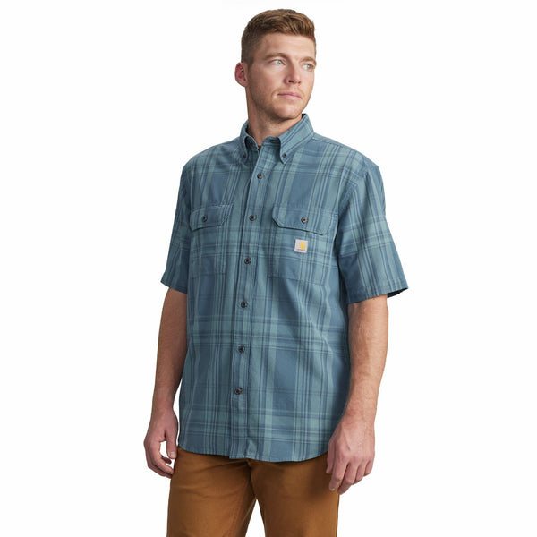 Carhartt 106746 Men's Loose Fit Midweight SS Plaid Shirt