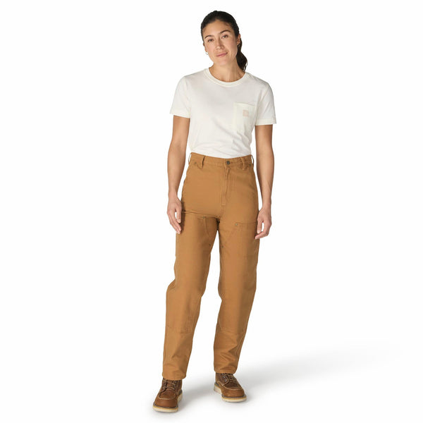 Carhartt 106811-BRN Women's Vintage Fit Double-Front Canvas Pant - Carhartt Brown