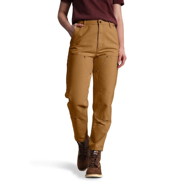 Carhartt 106811-BRN Women's Vintage Fit Duck High Rise Double-Front Pant - Carhartt Brown