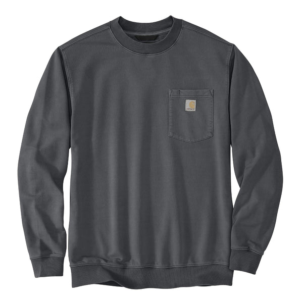 Carhartt 106853-CORE Men's Relaxed Fit MW Garment Dye French Terry Crewneck Pocket Sweatshirt