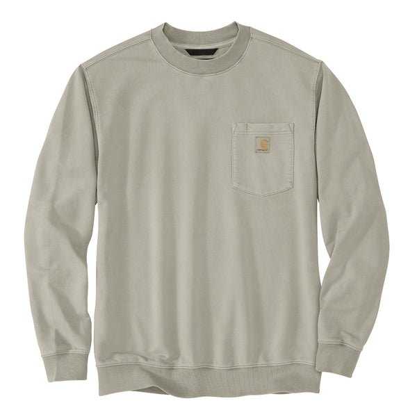 Carhartt 106853-CORE Men's Relaxed Fit MW Garment Dye French Terry Crewneck Pocket Sweatshirt