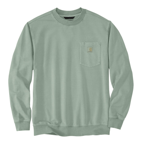 Carhartt 106853-SNSL Men's Relaxed Fit MW Garment Dye French Terry Crewneck Pocket Sweatshirt