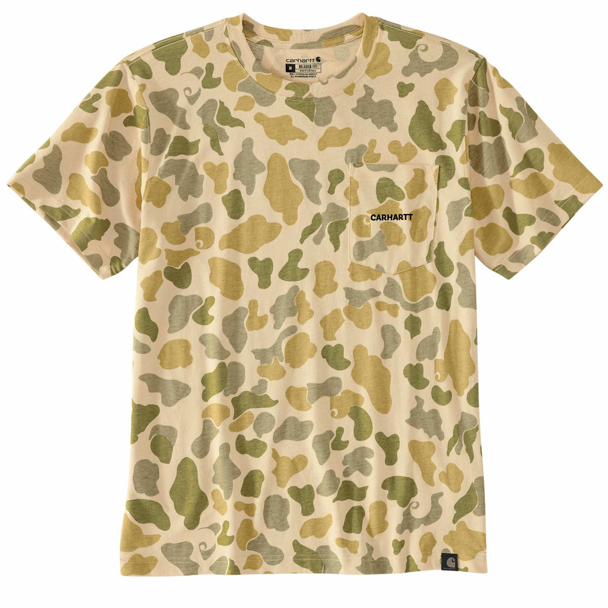 Carhartt 106894 Men's Relaxed Fit Lightweight SS Pocket Camo Logo