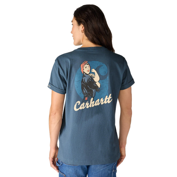 Carhartt 106903 Women's Loose Fit Heavyweight SS Love of Labor Graphic T-Shirt