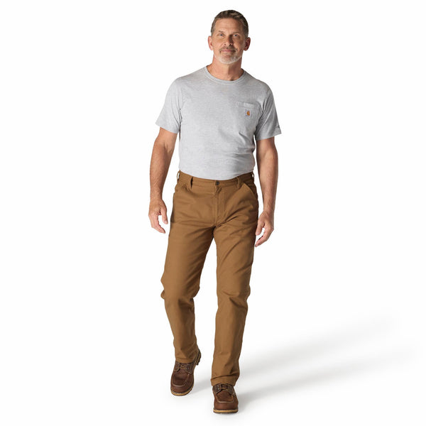 Carhartt 106992-BRN Men's Loose Straight Rugged Flex Duck Dungaree - Carhartt Brown