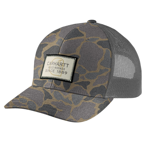 Carhartt 107003 Wool Mesh-Back Camo Logo Patch Cap