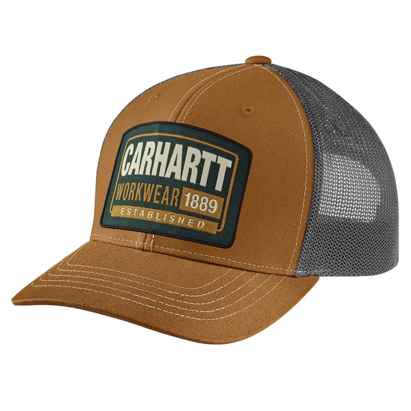 Carhartt 107004 Canvas Mesh-Back Workwear Patch Cap