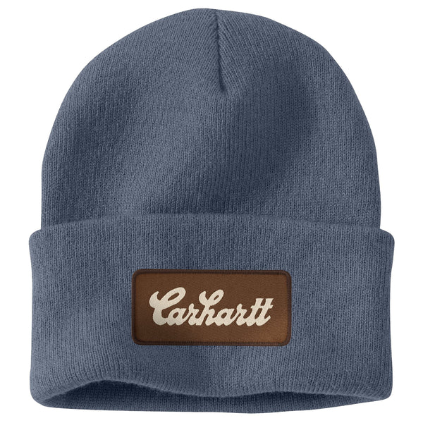 Carhartt 107007 Knit Cuffed Script Patch Beanie