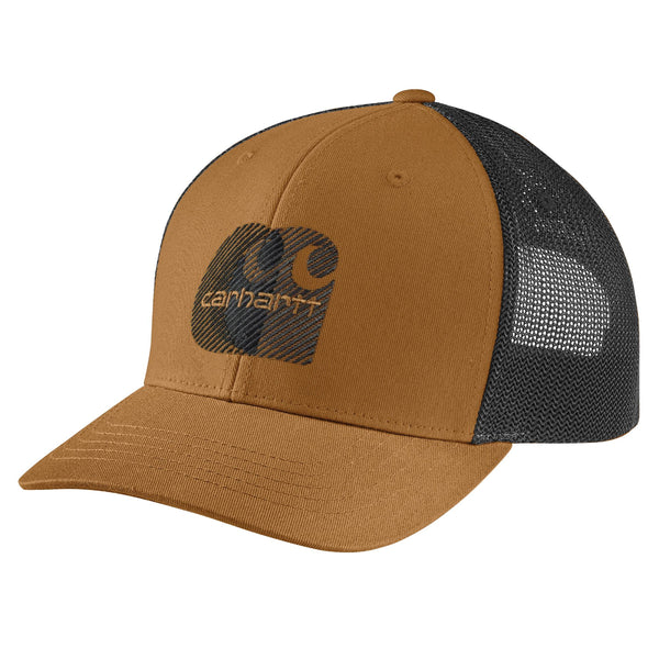 Carhartt 107009 Canvas Mesh-Back Logo Embroidered Cap