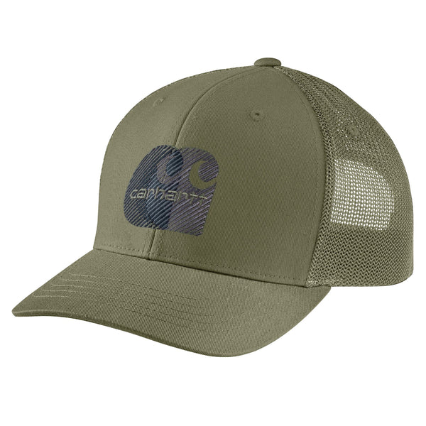 Carhartt 107009 Canvas Mesh-Back Logo Embroidered Cap
