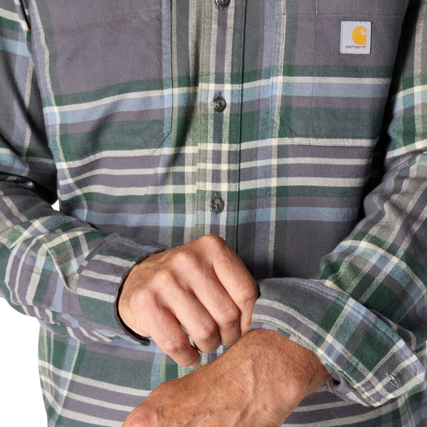 Carhartt 107010 Men's Rugged Flex Relaxed Fit MW Flannel LS Plaid Shirt