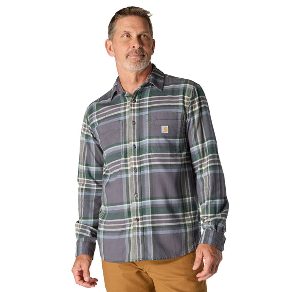 Carhartt 107010 Men's Rugged Flex Relaxed Fit MW Flannel LS Plaid Shirt