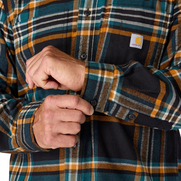 Carhartt 107010 Men's Rugged Flex Relaxed Fit MW Flannel LS Plaid Shirt