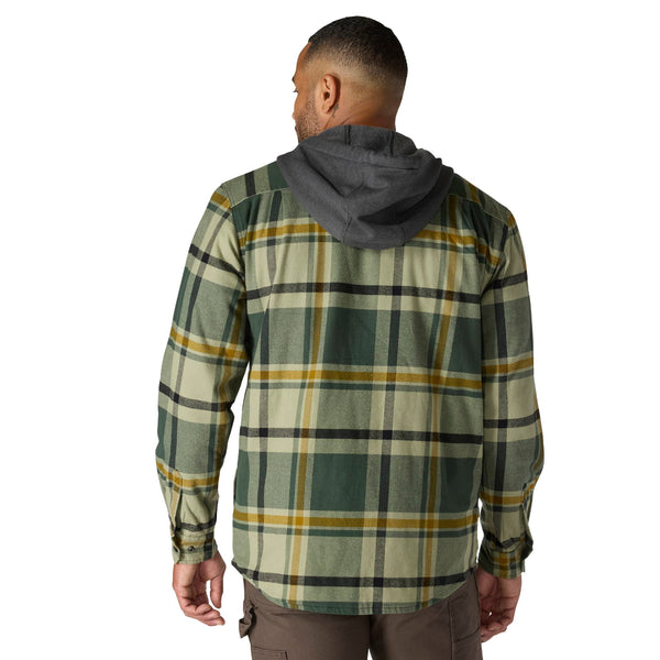 Carhartt 107011 Men's Rugged Flex Relaxed Fit Flannel Fleece Lined Hooded Shirt Jac