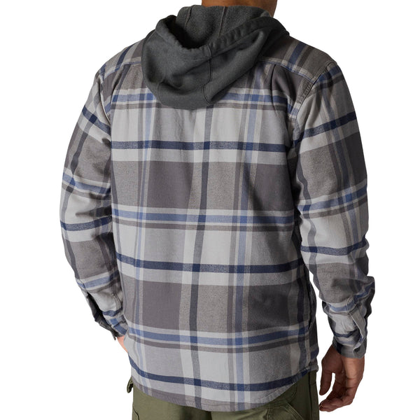Carhartt 107011 Men's Rugged Flex Relaxed Fit Flannel Fleece Lined Hooded Shirt Jac