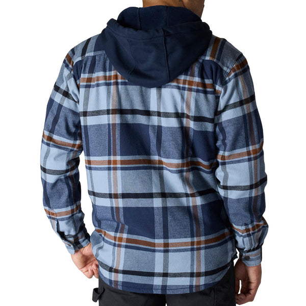 Carhartt 107011 Men's Rugged Flex Relaxed Fit Flannel Fleece Lined Hooded Shirt Jac