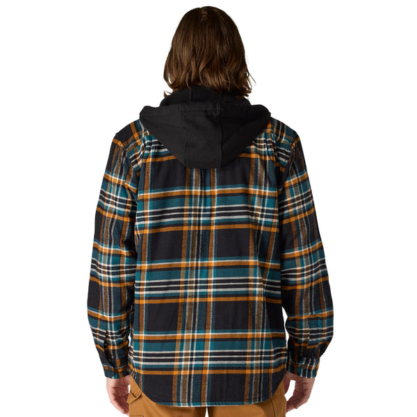 Carhartt 107011 Men's Rugged Flex Relaxed Fit Flannel Fleece Lined Hooded Shirt Jac