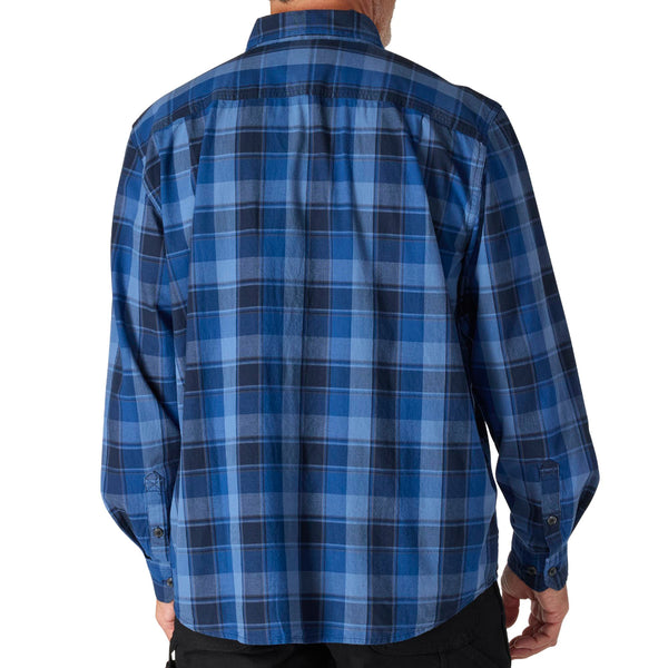 Carhartt 107012 Men's Loose Fit MW Chambray LS Plaid Shirt