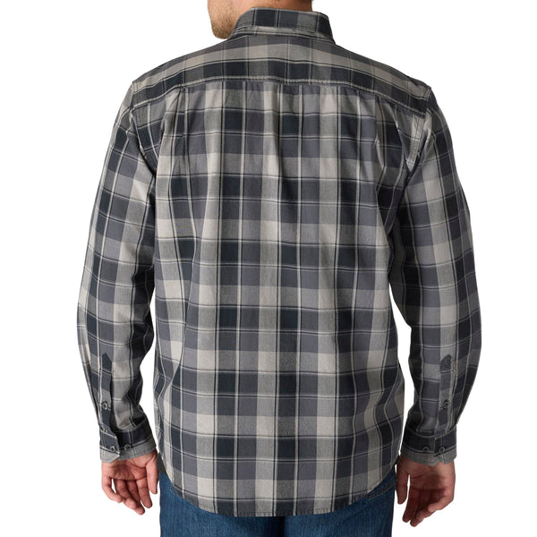 Carhartt 107012 Men's Loose Fit MW Chambray LS Plaid Shirt