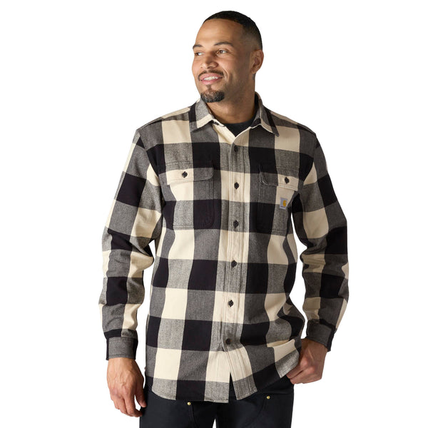 Carhartt 107013 Men's Loose Fit HW Flannel LS Plaid Shirt